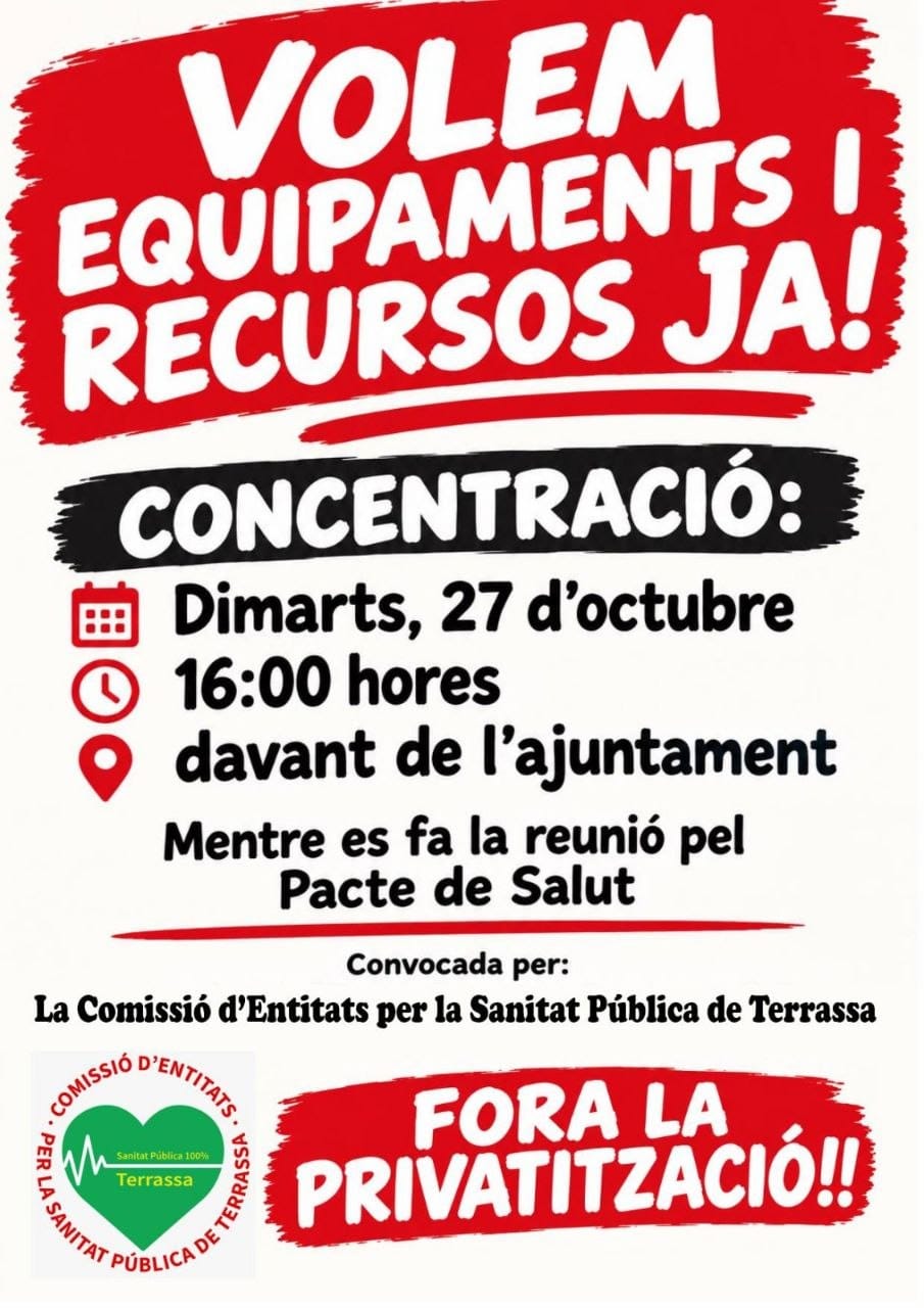 Informació sobre la concentració volem equipaments i recursos